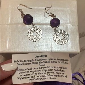 Amethyst fashion jewelry earrings new